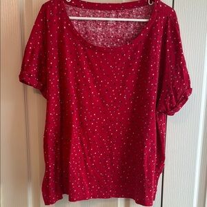 Talbots Stat Patterned Tee Shirt Size 2x